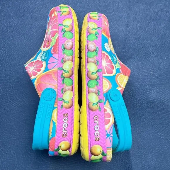 Crocs Crocband Fruit Clog Citrus Strawberry Grapefruit Men's 5 Women's 7 Rare - Picture 5 of 6